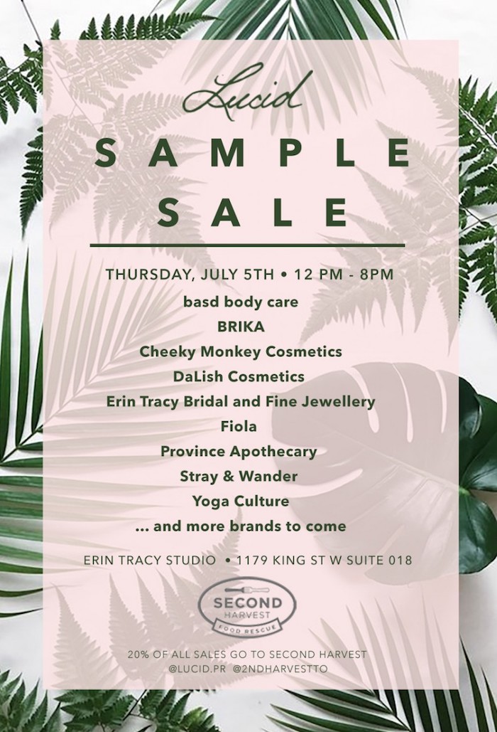 Lucid Communications Sample Sale | Toronto Beauty Reviews